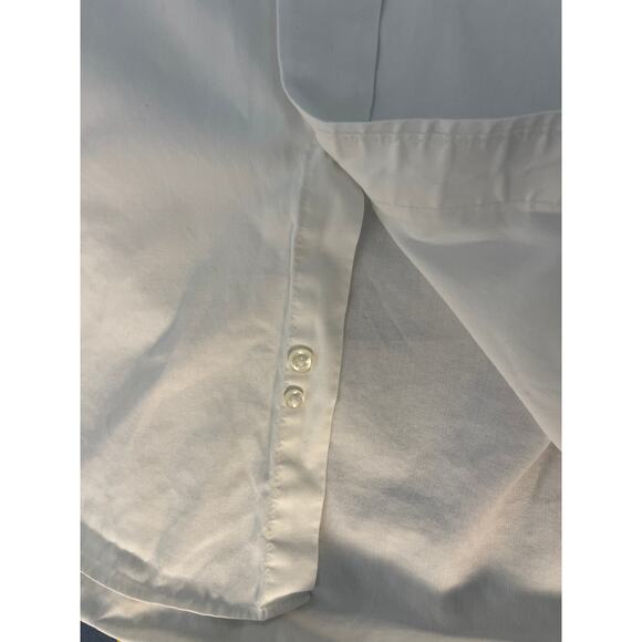 IZOD Men’s Solid Button Down Dress Shirt Color White Size Large 16.5 32/33 - Picture 8 of 8